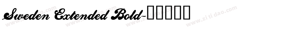 Sweden Extended Bold字体转换